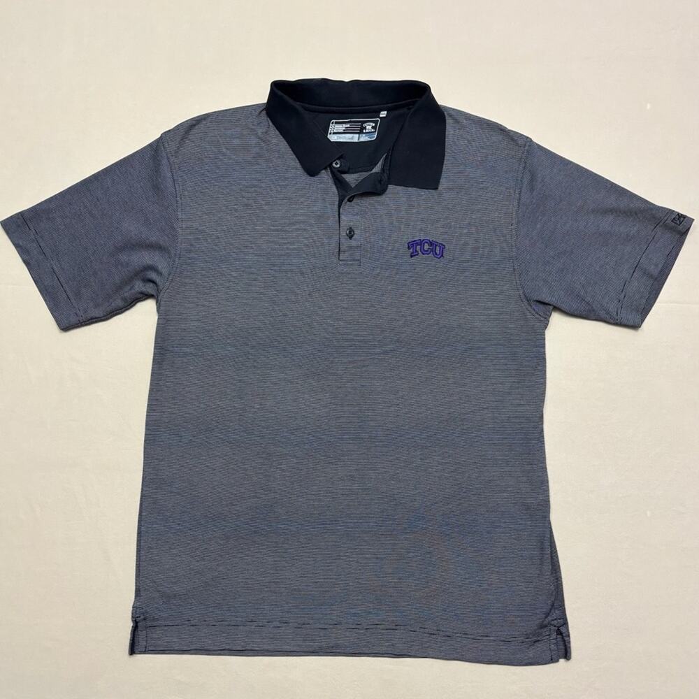 Cutter & Buck Men’s TCU Two-Tone Gray Polo Shirt Size Large